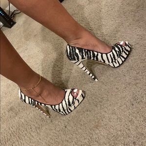 Brian Atwood zebra print heels